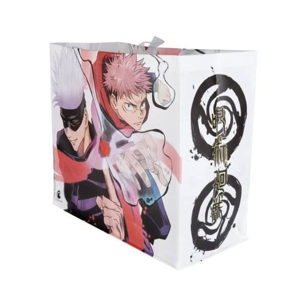 Jujutsu Kaisen shoppingväska - Konix - Vit - Syntet - Hand - Rymmer ett A4-format