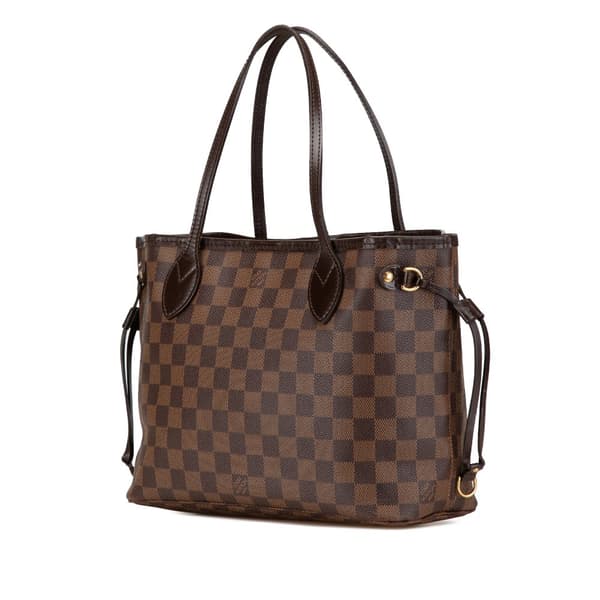 Pre-owned Louis Vuitton Damier Ebene Neverfull PM Brown