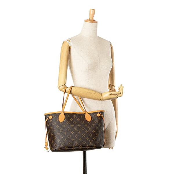 Pre-owned Louis Vuitton Monogram Neverfull PM Brown