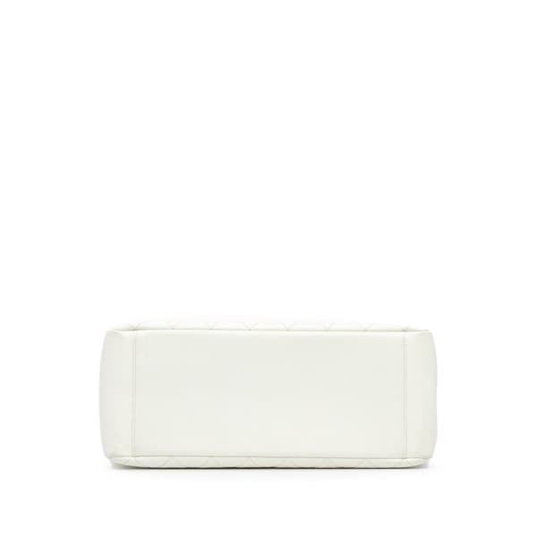 Pre-owned Chanel Caviar Grand Shopping Tote  White