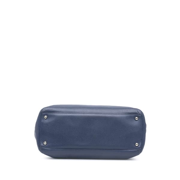 Pre-owned Chanel Small Calfskin Executive Cerf Tote Blue