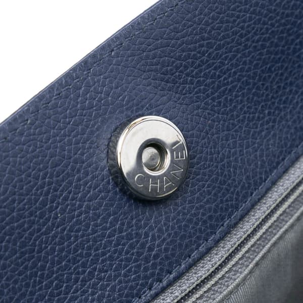 Pre-owned Chanel Small Calfskin Executive Cerf Tote Blue