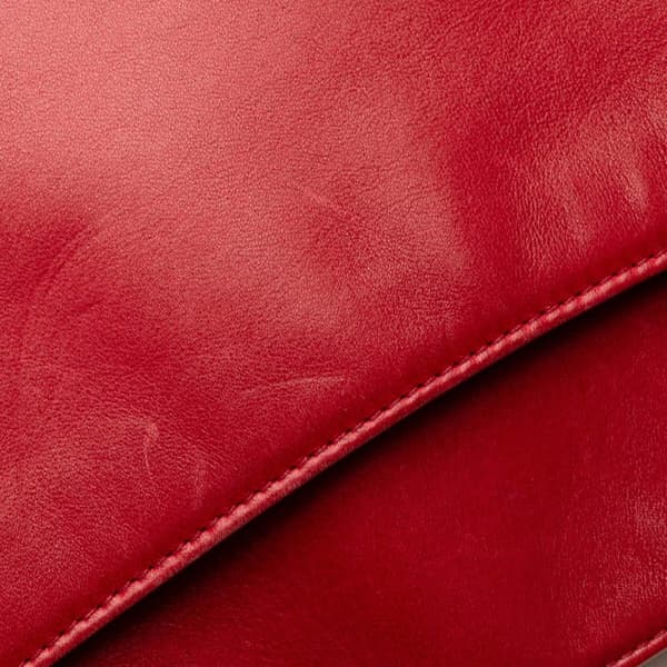 Pre-owned Chanel CC Lambskin Chain Tote Red
