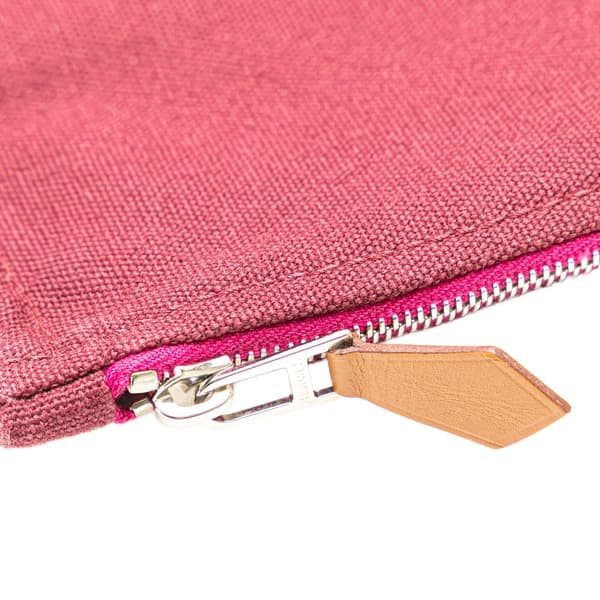 Pre-owned Hermès Toile Chevaux En Camouflage Beach Tote Pink