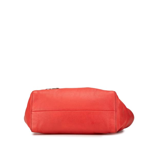 Pre-owned Gucci Interlocking G Dollar Calf Tote Red
