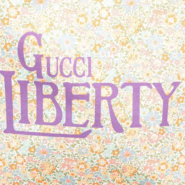 Pre-owned Gucci Canvas New Liberty Celeste Floral Childrens Tote Brown