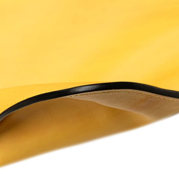 Pre-owned Fendi Leather Shopping Tote Yellow
