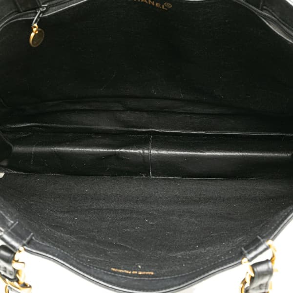 Pre-owned Chanel CC Lambskin Chain Tote Black