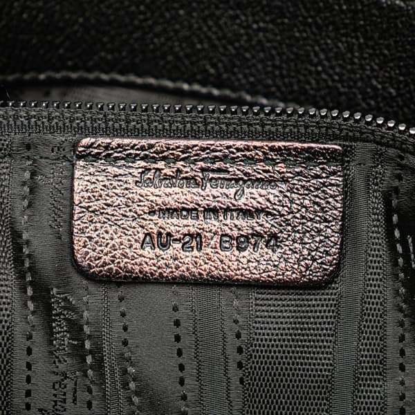 Pre-owned Ferragamo Leather Gancini Tote Black