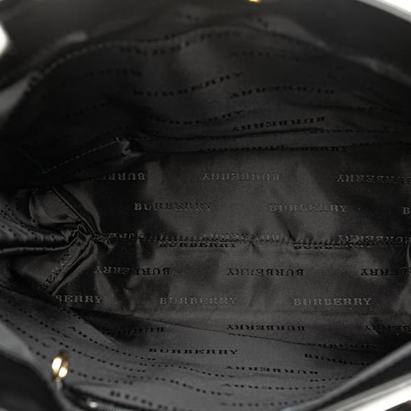 Pre-owned Burberry Plaid Tweed Tote Brown
