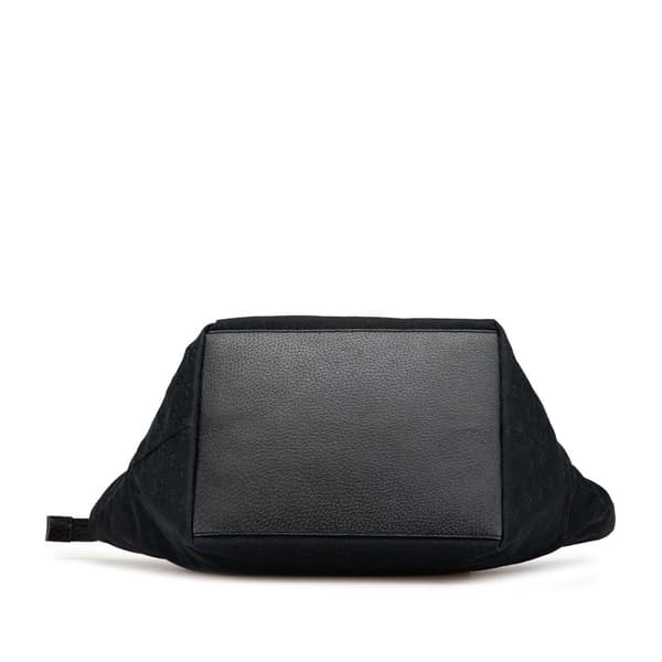 Pre-owned Gucci GG Canvas Web Tote Black