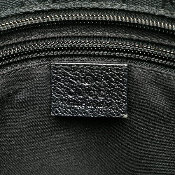 Pre-owned Gucci GG Canvas Web Tote Black