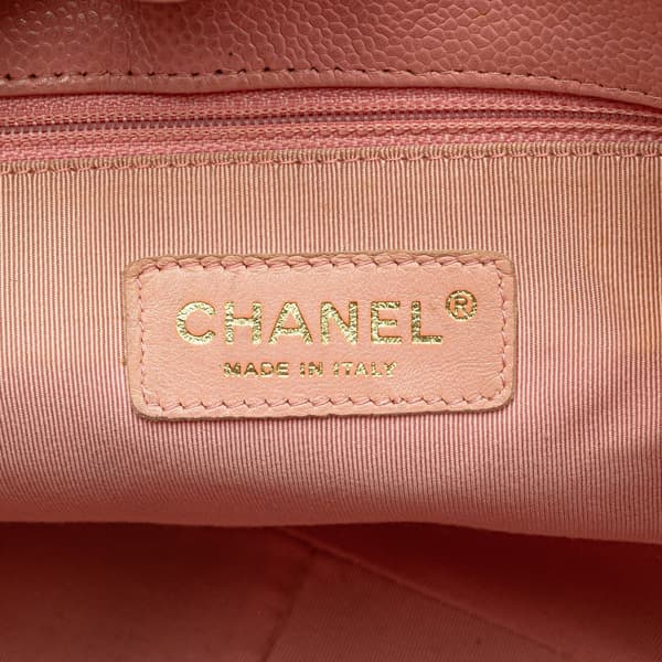 Pre-owned Chanel Caviar Petite Shopping Tote Pink