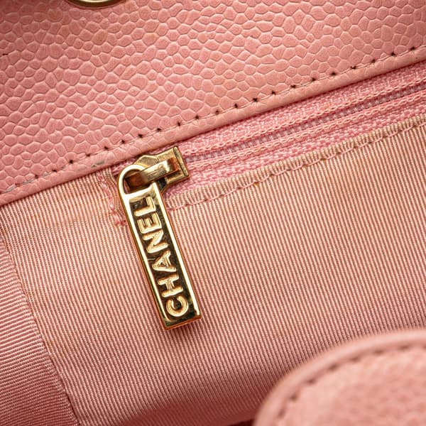 Pre-owned Chanel Caviar Petite Shopping Tote Pink