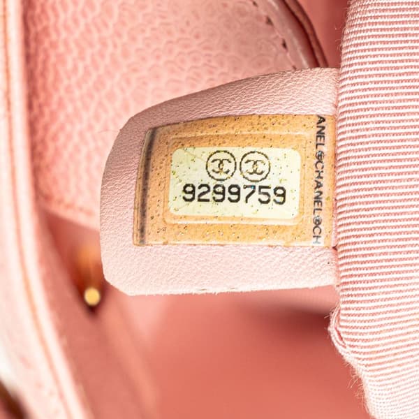 Pre-owned Chanel Caviar Petite Shopping Tote Pink