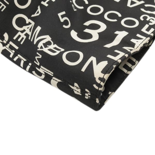 Pre-owned Chanel By the Sea Line Coco Print Canvas Beach Tote Black