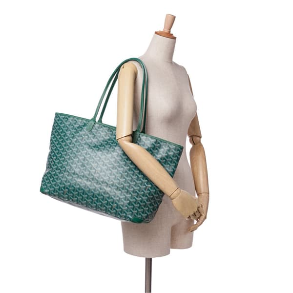 Pre-owned Goyard Goyardine Artois MM Green