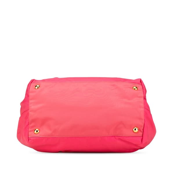 Pre-owned Prada Tessuto Fiocco Bow Tote Pink