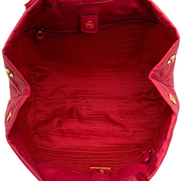 Pre-owned Prada Tessuto Fiocco Bow Tote Pink