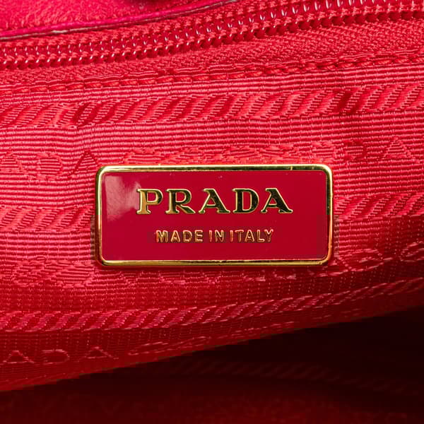 Pre-owned Prada Tessuto Fiocco Bow Tote Pink