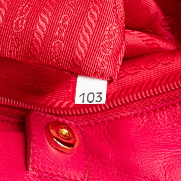 Pre-owned Prada Tessuto Fiocco Bow Tote Pink