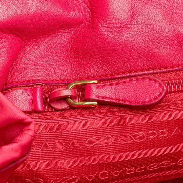 Pre-owned Prada Tessuto Fiocco Bow Tote Pink
