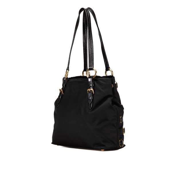 Pre-owned Prada Tessuto Pietre Tote Black