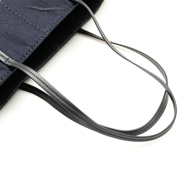 Pre-owned Prada Denim Mistolino Vitello Logo Tote Blue