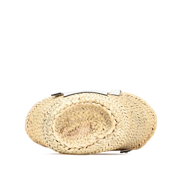 Pre-owned LOEWE Small Raffia Basket Tote Brown