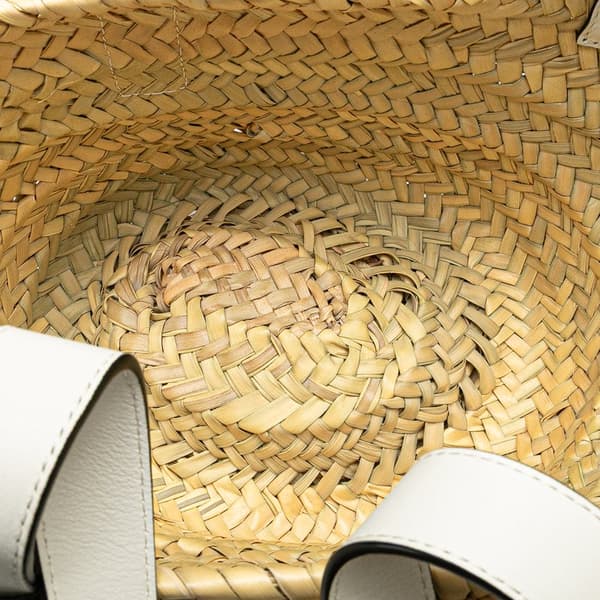 Pre-owned LOEWE Small Raffia Basket Tote Brown