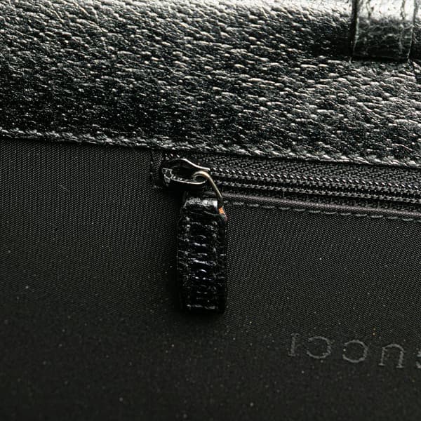 Pre-owned Gucci Leather Tote Black