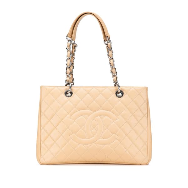 Pre-owned Chanel Caviar Grand Shopping Tote Brown