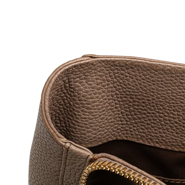 Pre-owned Ferragamo Leather Fiamma East West Tote Brown