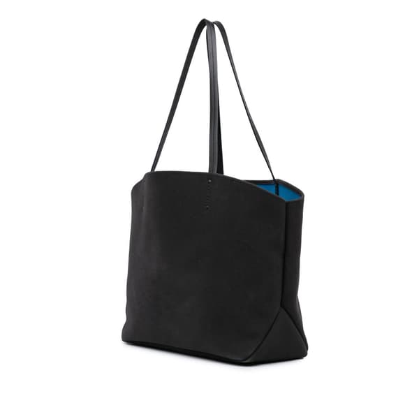 Pre-owned Prada Canapa Racing Logo Shopping Tote Black