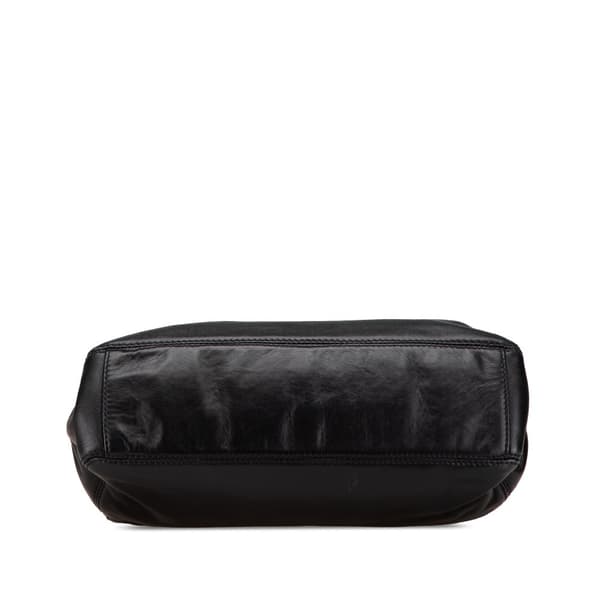 Pre-owned Chanel CC Lambskin Tortoise Handle Tote Black