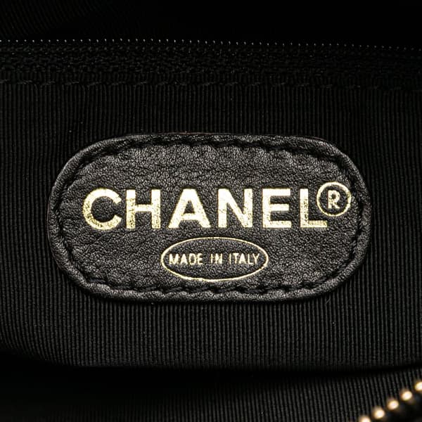Pre-owned Chanel CC Lambskin Tortoise Handle Tote Black