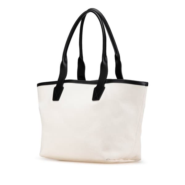 Pre-owned Balenciaga Small Canvas Cities Paris Jumbo Tote White
