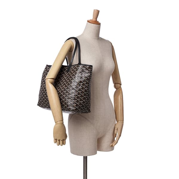 Pre-owned Goyard Goyardine Saint Louis PM Black
