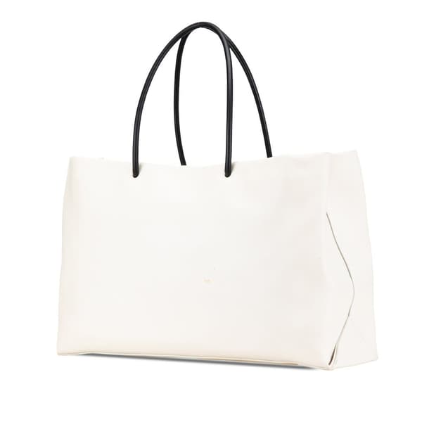Pre-owned Chanel Large Calfskin Essential 31 Rue Cambon Shopping Tote White