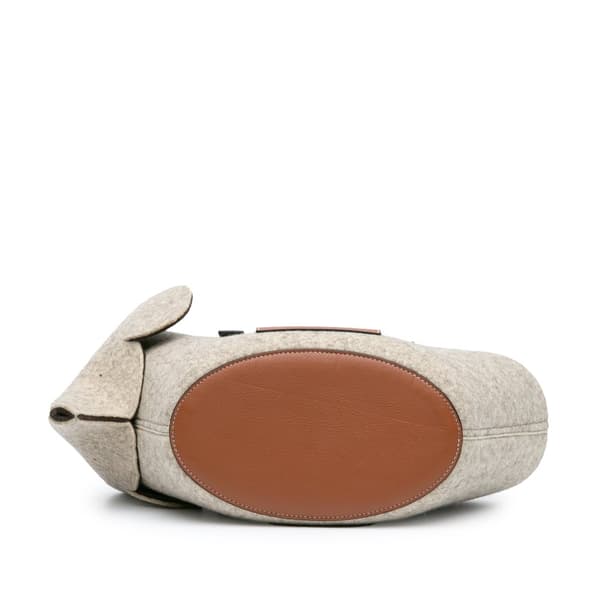 Pre-owned LOEWE Small Felt Elephant Basket Tote Gray