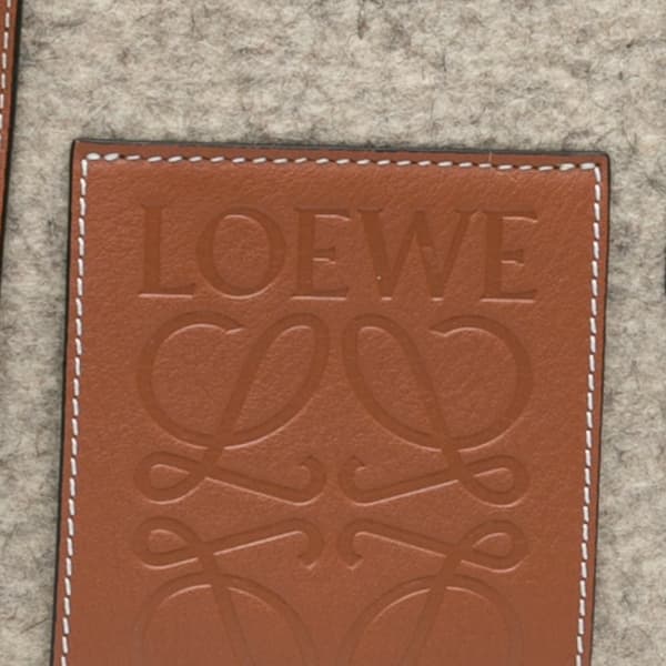 Pre-owned LOEWE Small Felt Elephant Basket Tote Gray