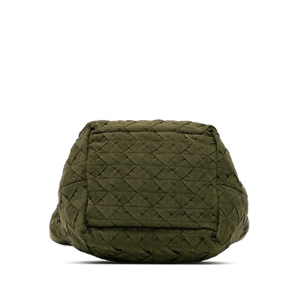 Pre-owned Bottega Veneta Canvas Intrecciato Tote Green