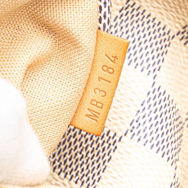 Pre-owned Louis Vuitton Damier Azur Totally MM White