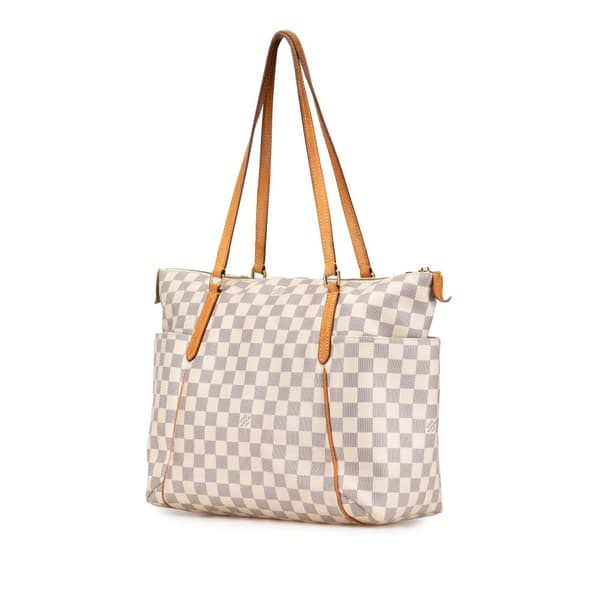 Pre-owned Louis Vuitton Damier Azur Totally MM White