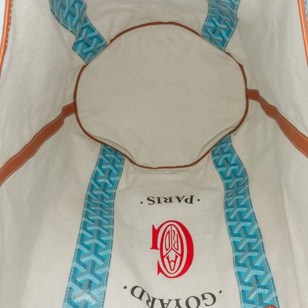 Pre-owned Goyard Goyardine Reversible Belharra Tote Blue