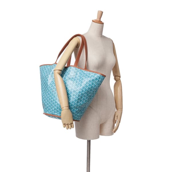 Pre-owned Goyard Goyardine Reversible Belharra Tote Blue