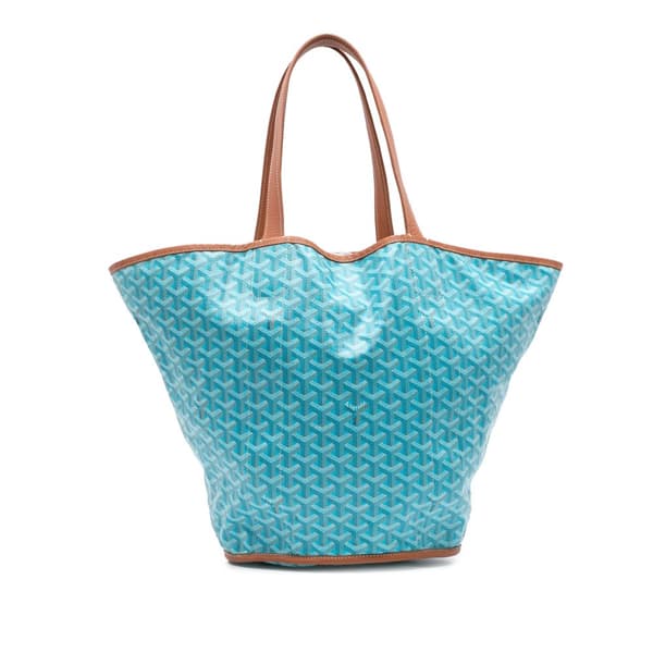 Pre-owned Goyard Goyardine Reversible Belharra Tote Blue