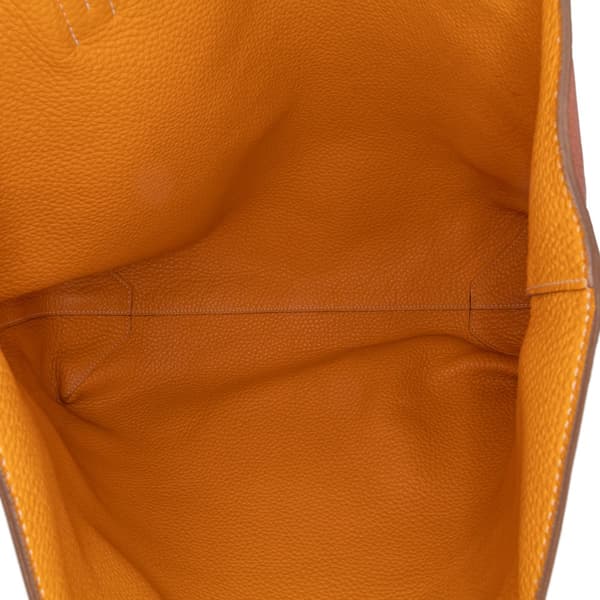 Pre-owned Hermès Clemence Double Sens 36 Orange
