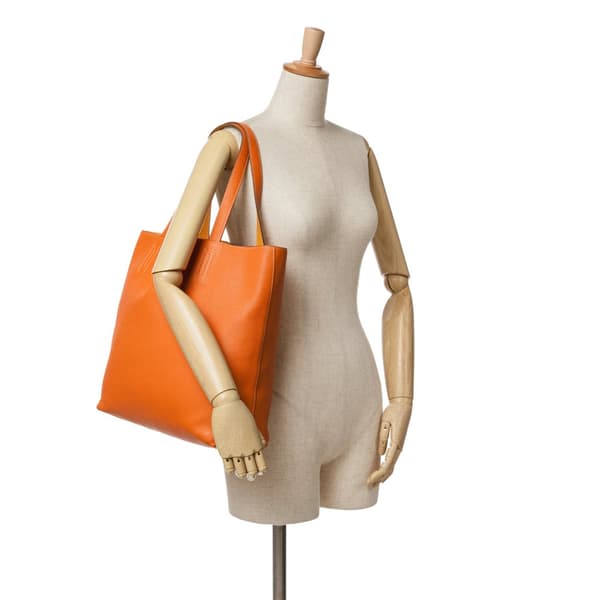 Pre-owned Hermès Clemence Double Sens 36 Orange