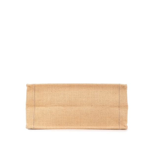 Pre-owned Dior Medium Canvas Jute Book Tote Brown